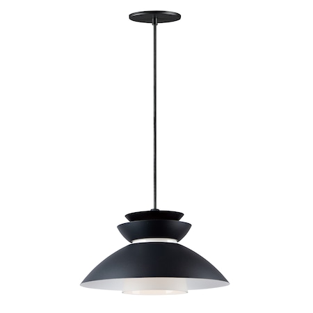 Maxim Lighting Nordic 1-Light 14.25" Wide Black Pendant Light 11359WTBK